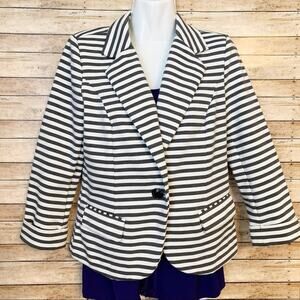 Catherine Malandrino Striped Knit Blazer Small